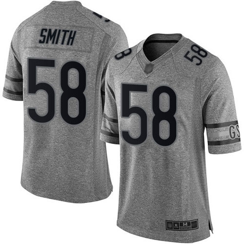 Chicago Bears Limited Gray Men Roquan Smith Jersey NFL Football #58 Gridiron->nfl t-shirts->Sports Accessory